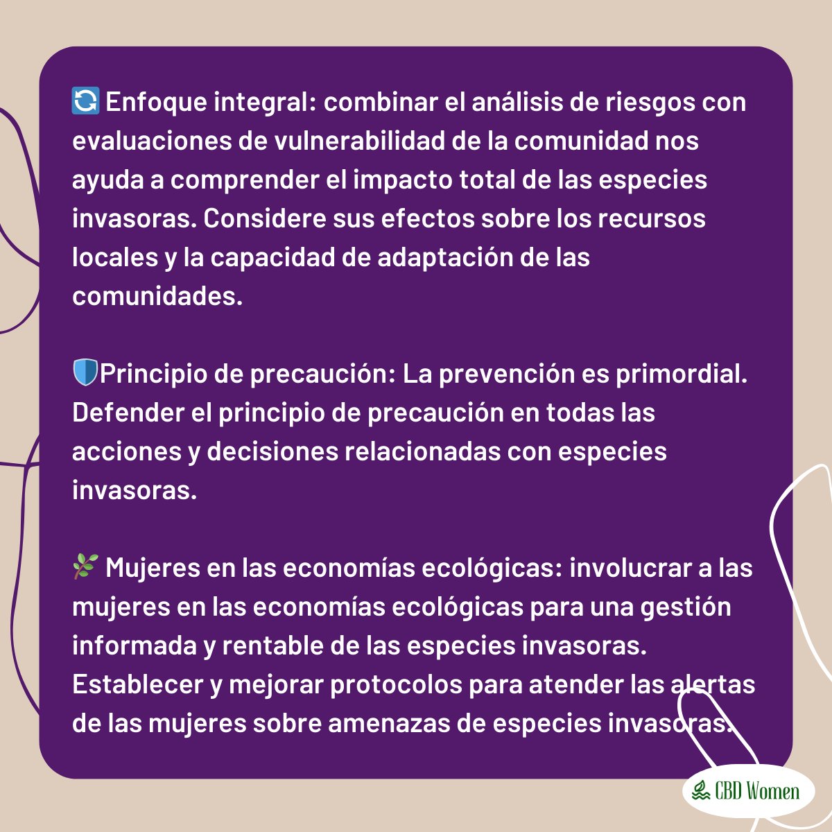 🌎 Enfoques inclusivos para la gestión de especies invasoras 🌿

Juntos, ¡trabajemos por soluciones sostenibles en la lucha contra las especies exóticas invasoras! 🌍✨

#FromAgreementToAction #GenderIsABiodiversityIssue