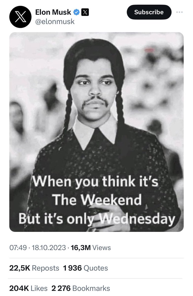 AliceInTheData's tweet photo. Wednesday Token - new 1000X Gem 💎 @WednesdayInu
Elon Musk Pump It ✅🚀 @elonmusk
Ca - 0xddbb3e6f8413d0e3adc700a731da304aec97bcbb
Website - Wednesday
Let’s Go 🚀 $WED
#WednesdayTokenBSC https://t.co/wDVV6FSv81