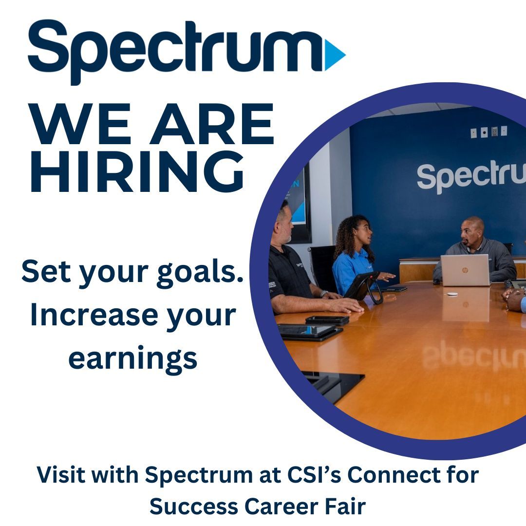 Join us at the Connect for Success Career Fair on Oct 25th at Staten Island Hilton Hotel! Discover open positions at Spectrum and register now on Handshake. Don't miss out! #careerfair #jobopportunities

buff.ly/3Ziq9xd