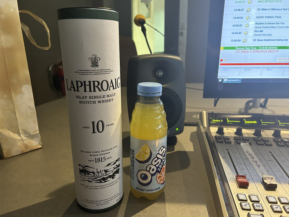 I’ve got two bottles in the studio. One I can drink from now and one I have to save until another time. Sometimes I get mixed up though….