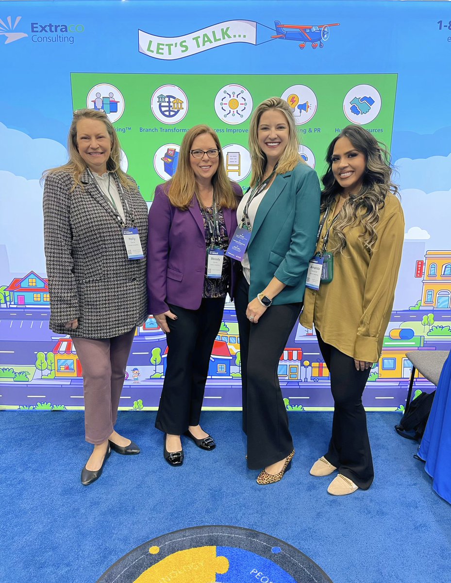 ConsultExtraco's tweet photo. There is still time to stop by booth 1102 at the Jack Henry Conference to talk with the Extraco Consulting team.  Whether you’re looking for Process Refinement, Branch Transformation, Bank Equipment or Advertising Outsourcing - stop by. #JHConnect #RetailBanking #BankMarketing https://t.co/7yANcJQirz