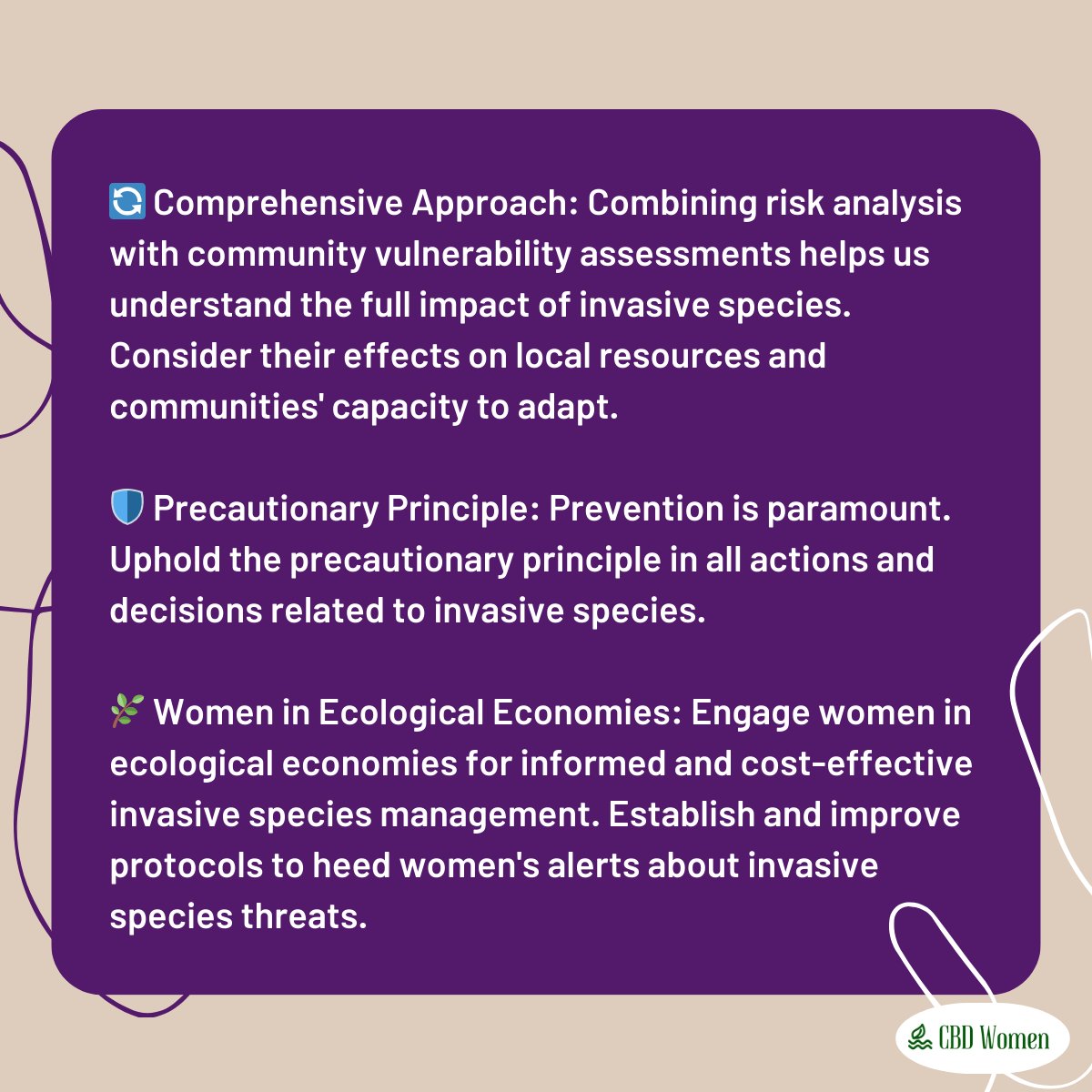 🌎 Inclusive Approaches for Invasive Species Management 🌿  

Together, let's work toward sustainable solutions in the fight against invasive alien species! 🌍✨   #FromAgreementToAction #GenderIsABiodiversityIssue