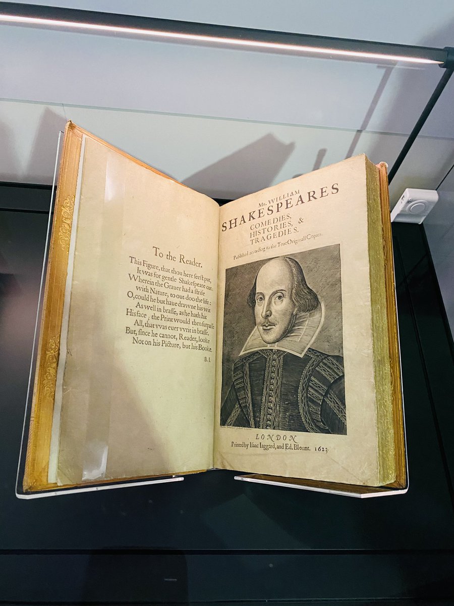 LotteWakeham's tweet photo. It’s the first preview of #TheBookOfWill @ShakespeareNP tonight &amp; there’s a real First Folio in the building! Come &amp; watch @LalaTellsAStory’s beautiful play &amp; check out the fantastic exhibition ⬇️ @QueensTheatreH @octagontheatre https://t.co/jWyb1pItgV