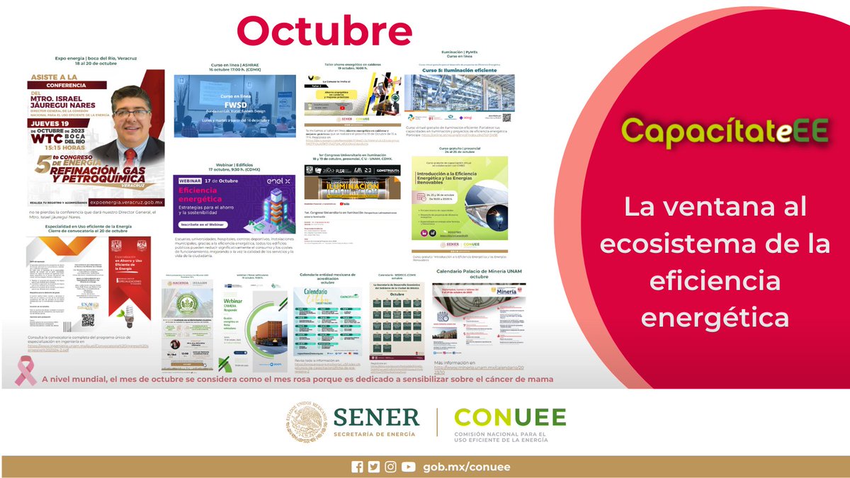 Te invitamos a visitar #CapacítateEE el lugar donde encuentras la oferta de capacitación y eventos en materia de #EficienciaEnergética

Da click en 🖱bit.ly/3lbhSJ4