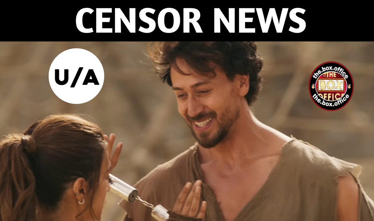 theboxoffice_45's tweet photo. #CensorNews: #TigerShroff, #KritiSanon and #AmitabhBachchan starrer #Ganapath certified U/A by CBFC with approved run time of 2 hours, 14 minutes [134 minutes].

Release Date: 20 October 2023 https://t.co/IQ0OU6D3Wz