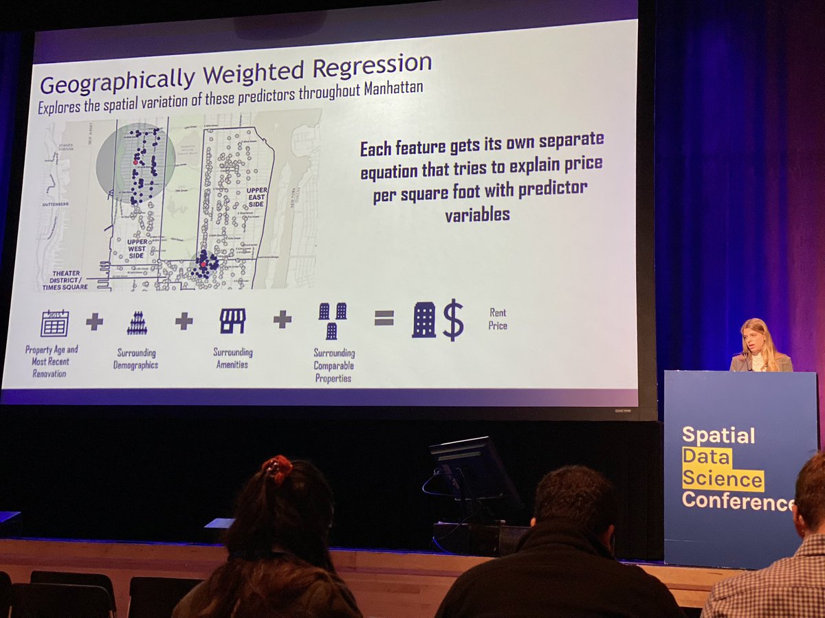 SDSC_Community's tweet photo. @corelogic @CARTO @AWS @comcast @DataByEcho @NCMNews Next at #SDSC23: Andie Migden from @RipcoRealEstate unravels the intricacies of predicting ground floor retail rent prices using geographically weighted regression. 🏬 https://t.co/SmsmFYEU8u