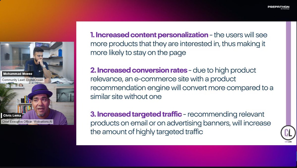 Cloudways's tweet photo. @chrislema @SixPeppers @randfish “The recommendation engine engages you and keeps you clicking. It's a big part of how online stores personalize your experience.”
Curious about AI's role in fueling SMBs' growth?
Join @chrislema LIVE on the #BFCMPrepathon.
Join here 📷 https://t.co/ol360ZZDIB https://t.co/tGbldeT6IR