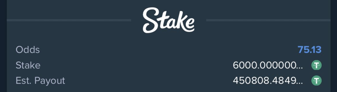 Mrbankstips's tweet image. Weekend acca on STAKE 

let’s go for 4 in a row 💥

To win $450k 
Bet slip stake.com/sports/home?be…

Not on Stake?

Join STAKE via link stake.com/?c=f213c5ba25&amp;amp;…

Promo code banks

You can deposit as low as $2 on stake but depositing a minimum of $100 will get you 200% bonus up to…