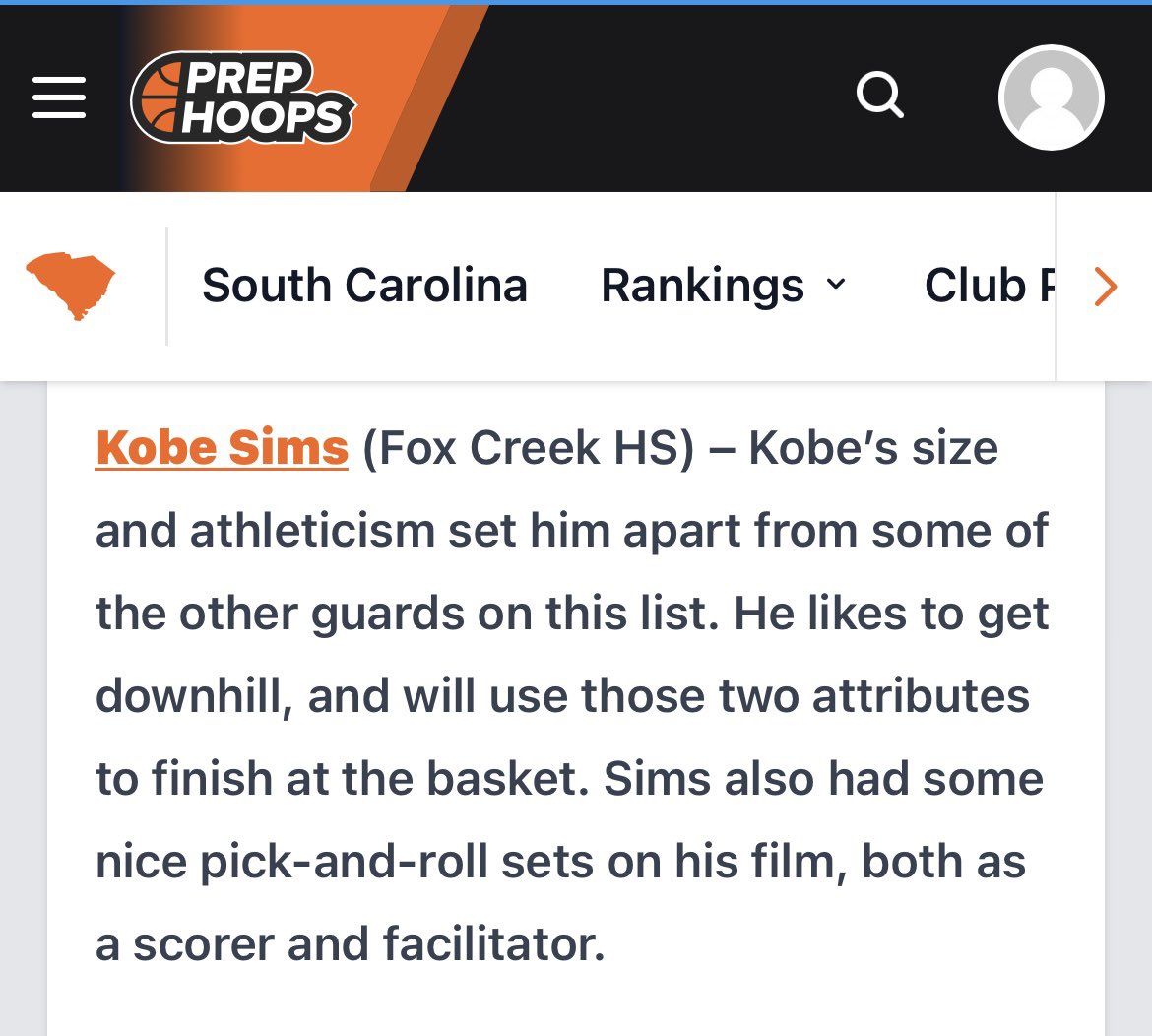 FoxCreekHoops's tweet image. ‘27 @KobeSims2027 🦊 🏀 @PrepHoopsSC