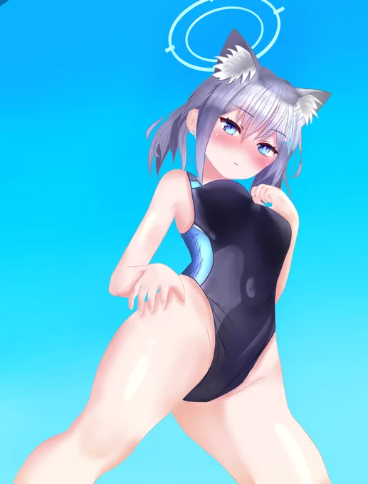 #ブルアカ #砂狼シロコ #水着シロコ 水着シロコ描きました シロコ可愛いですよね!!!!! 