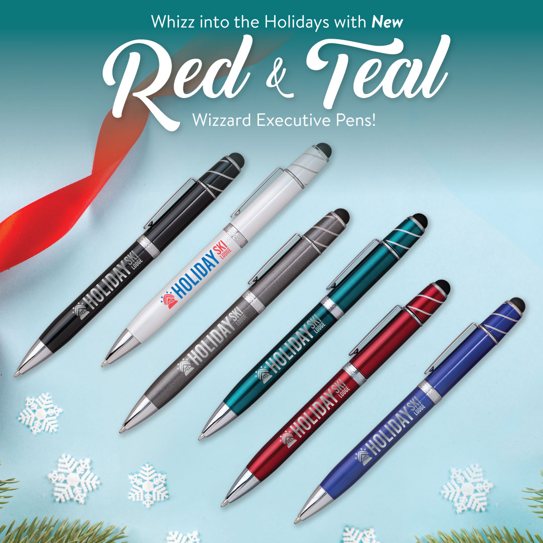 hubpen's tweet photo. Unleash the holiday magic with the latest additions to our Wizzard Executive pen collection, now in vibrant red and teal hues that perfectly capture the festive spirit. 🎄 Featuring a whirling fidget spinner on top, this pen is a gift in itself.
https://t.co/H4csNE467Z https://t.co/bnhTcrFaut