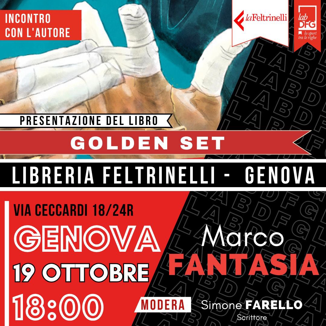 gdigiorgi's tweet photo. @ComunediGenova #19ottobre @LabDfg #GoldenSet incontro con l’autore #MarcoFantasia @Feltrinelli_  @LegaVolleyF @Volleyball_it @PallavoloIt https://t.co/JDe0m2rYmS
