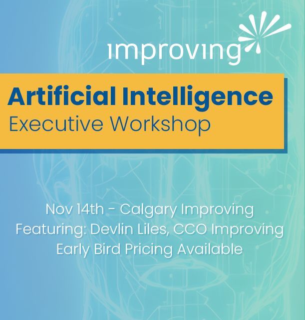 ImprovingYYC's tweet photo. Join our Artificial Intelligence: Executives Workshop with Improving's CCO Devlin Liles! Gain insights on AI’s role in growth &amp; innovation through engaging case studies.

Limited seats, reserve now: https://t.co/BE45UxiTvQ

#AI #AIWorkshop #Innovation #YYCTech https://t.co/ownXXN2Vi0