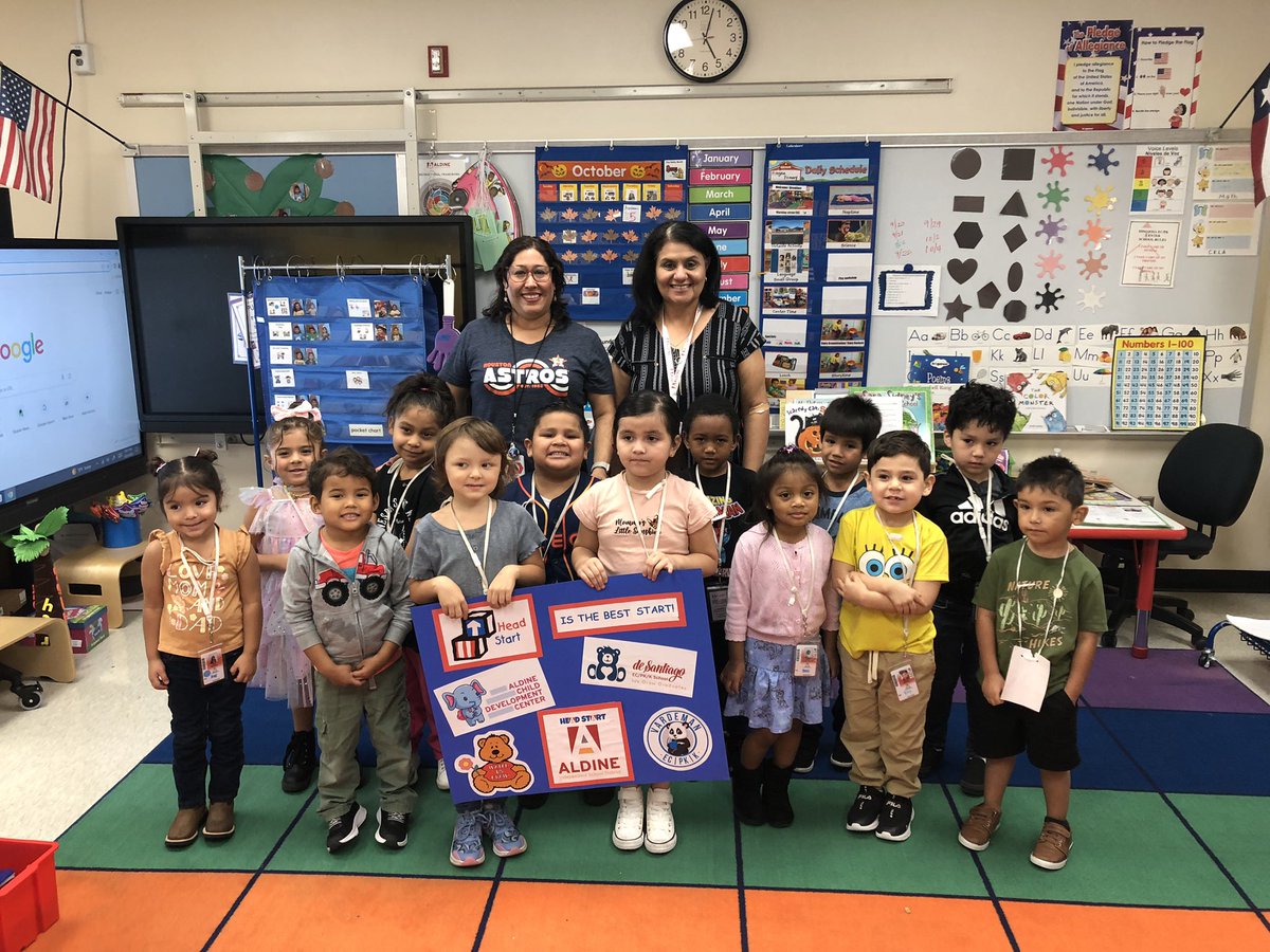 SaJones1996's tweet photo. Mrs. Garza’s Head Start class looks amazing while learning amazing things everyday #HeadStartAwareness @AldineHeadStart @Hinojosa_AISD https://t.co/Mhe5v7Ahur