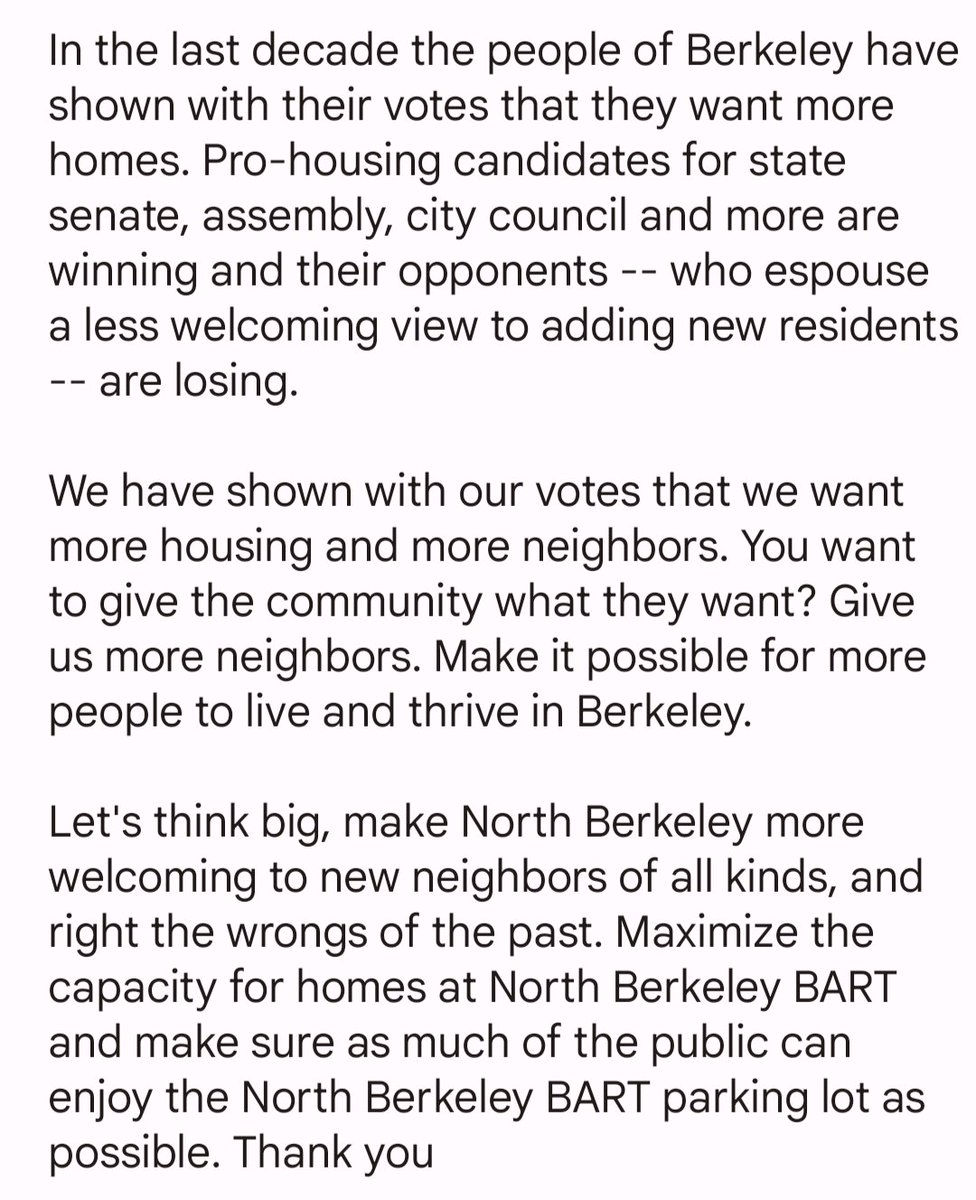 NBerkeleyNow's tweet photo. At the meeting, representatives of groups got 3 minutes to speak. Here's what North Berkeley Now!'s @mmelibbington said: https://t.co/2cYM1vsKzj