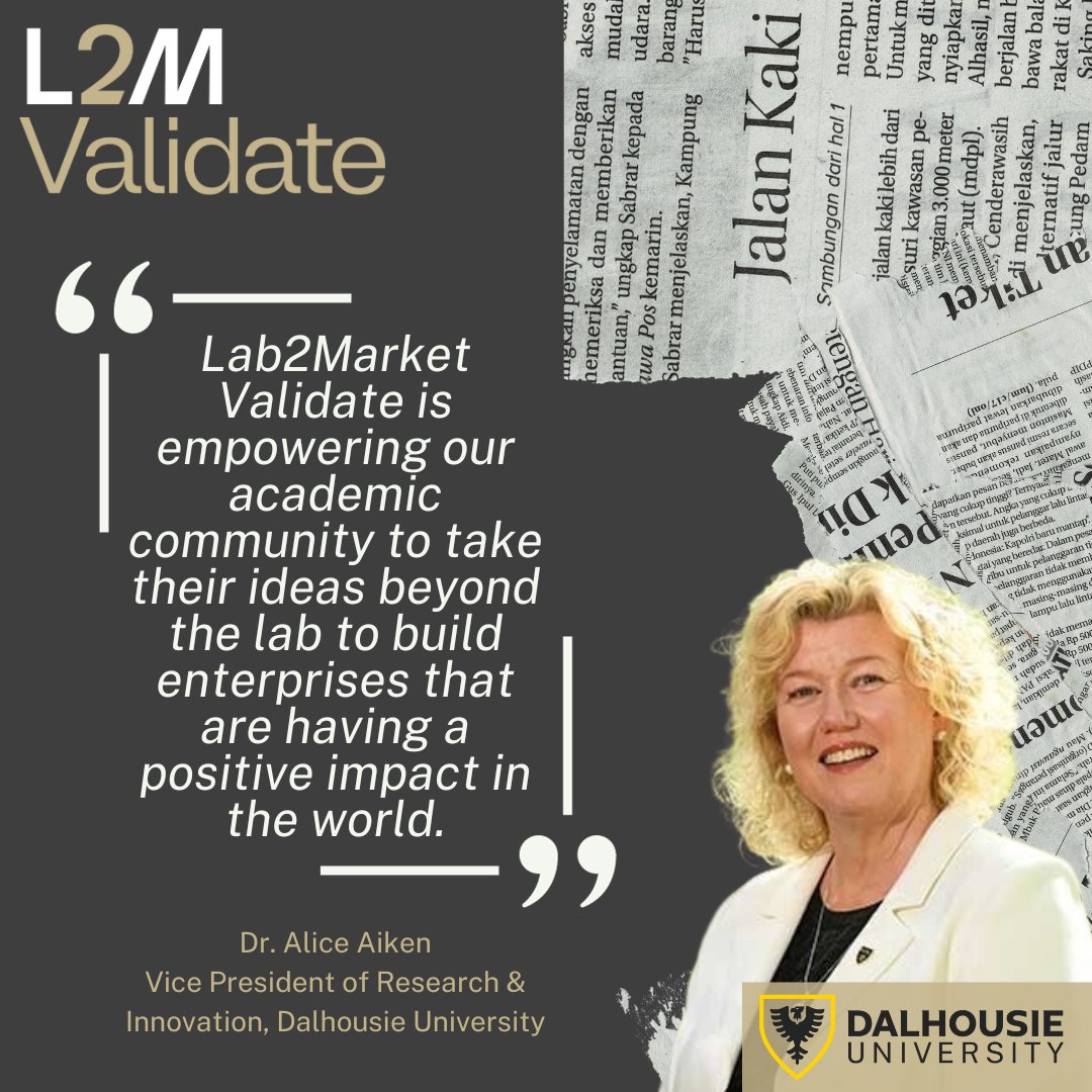 Extra, extra, read all about it! 18 researchers undertake the Lab2Market Validate program, hosted by <a href="/DalhousieU/">Dalhousie University</a>, where their research ideas are put to the test through a rigorous customer discovery process to uncover market fit.

Read more here: dalinnovates.ca/news/18-new-at…