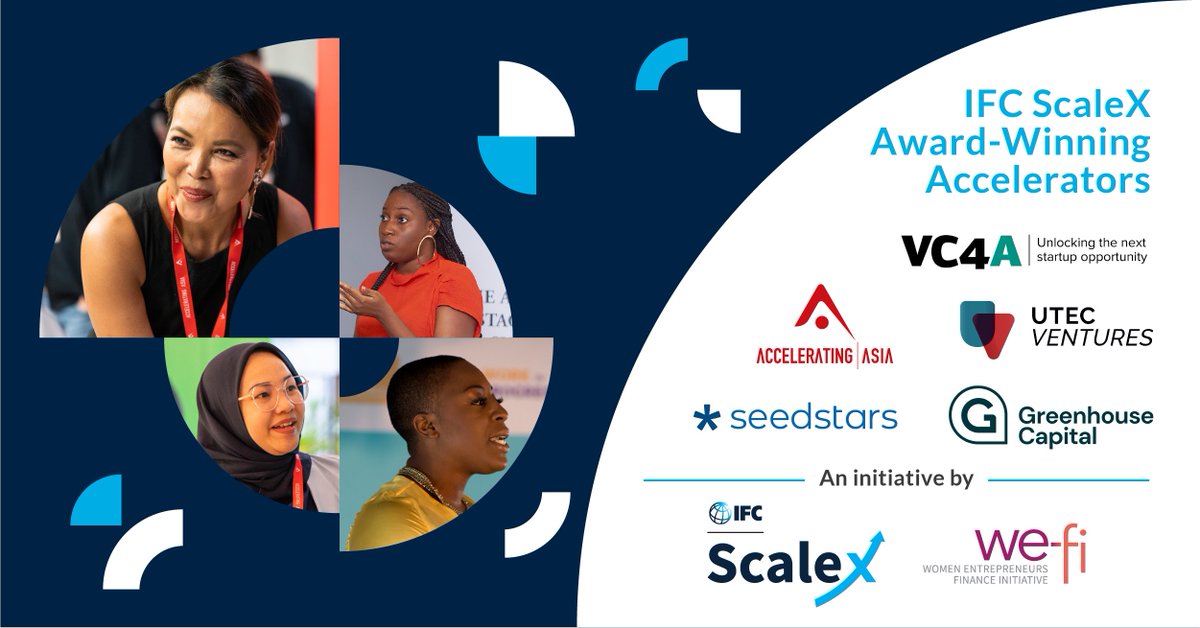 IFC_org's tweet photo. Achieving #GenderEquality in business could boost global GDP by $2.3 trillion and create 433 million jobs.

Find out how these 5 accelerators awarded by #IFCScaleX helped women entrepreneurs in emerging markets raise capital and scale their businesses: https://t.co/4ylmHp8Bhz https://t.co/OY9jgbTOeu