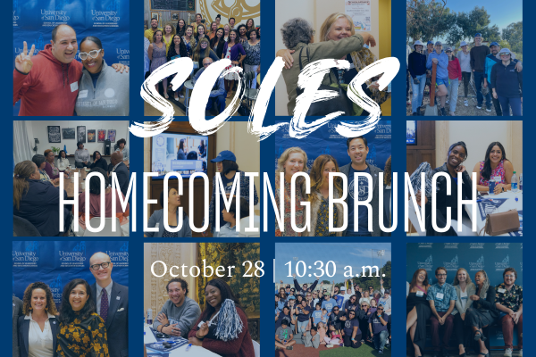Are you registered for our SOLES Homecoming Brunch? 🤔

SOLES Homecoming Brunch
Saturday, October 28 | 10:30 a.m.
Mother Rosalie Hill Hall
Registration is required.

We look forward to celebrating USD’s Homecoming and Family Weekend with you!
hubs.la/Q0260j8_0
<a href="/GoUSDAlumni/">USD Alumni Association</a>