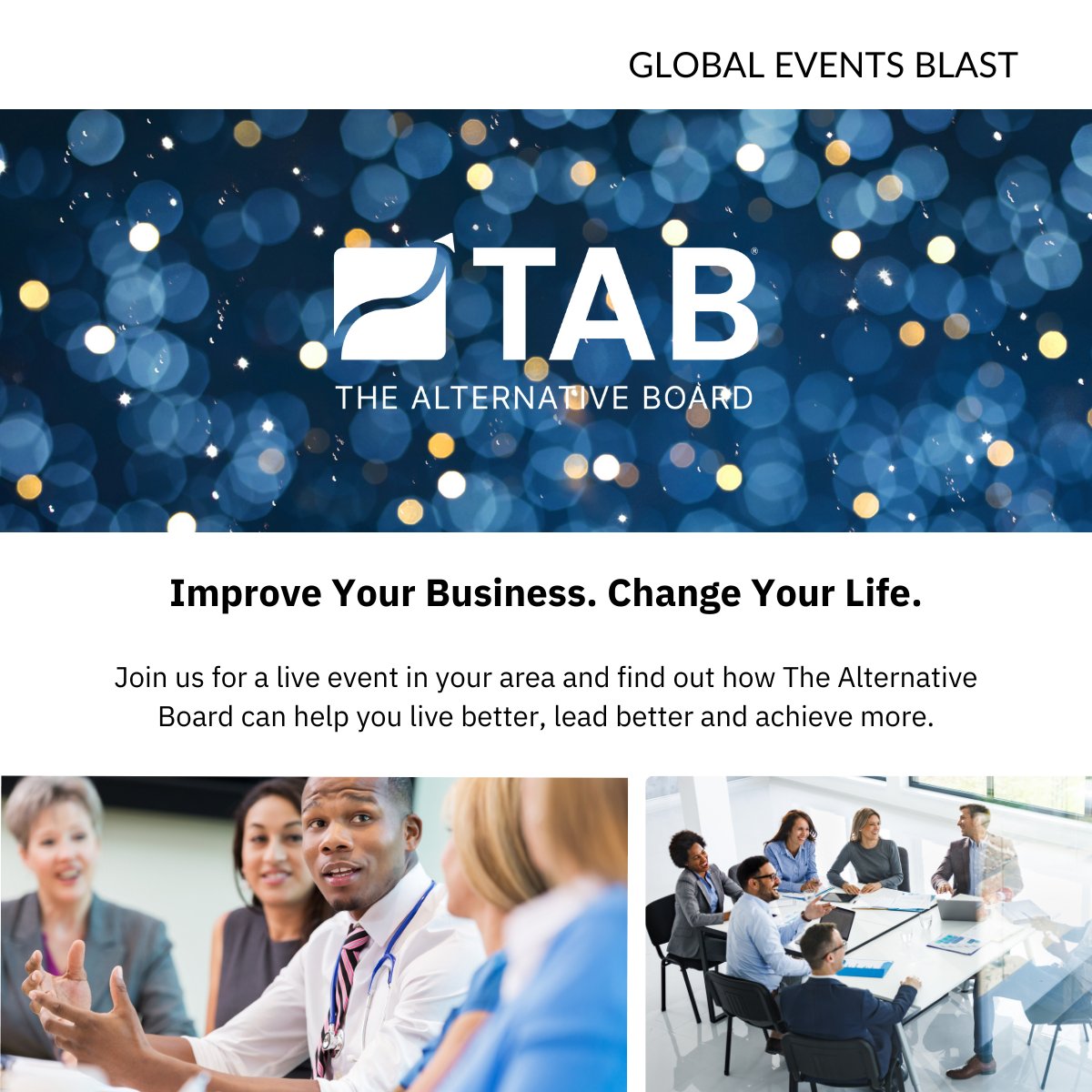 TAB_Boards's tweet photo. Join us for a live event in your area and find out how TAB can help you live better, lead better and achieve more. Find an event near you: https://t.co/gr4eX8iTps
#tabboards #GEB2023 #businessgrowth #modernleadership https://t.co/CJNs3dGb6m