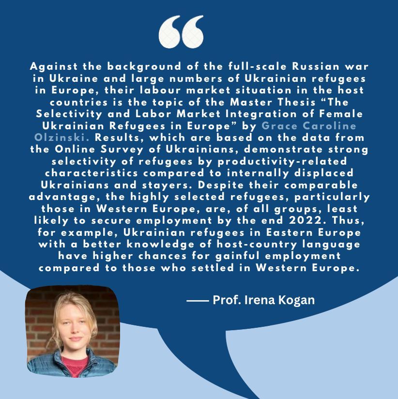 ram_ev's tweet photo. Join us in congratulating Grace Caroline Olzinski for winning the Hans-Albert-Award for the best master thesis in Sociology. We invite you to read Prof. Irena Kogan's - Grace's supervisor - laudatory speech about the winning thesis. #ram #rammannheim #ramawards https://t.co/CfaC6YQTvh