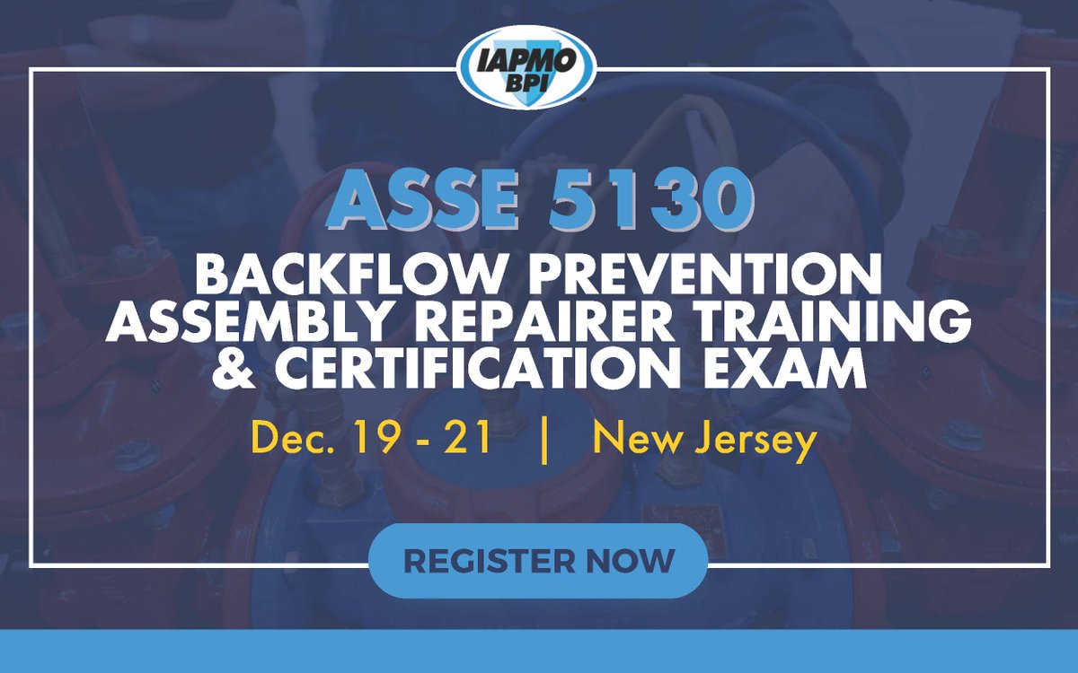BkflowPrevInst's tweet photo. Don't miss the ASSE 5130 Repairer 20-Hour Class and Exam from December 19-21. Elevate your expertise and become a certified professional. 

Secure your spot today! https://t.co/UkrKPc72dG https://t.co/vnmBwB7tZW