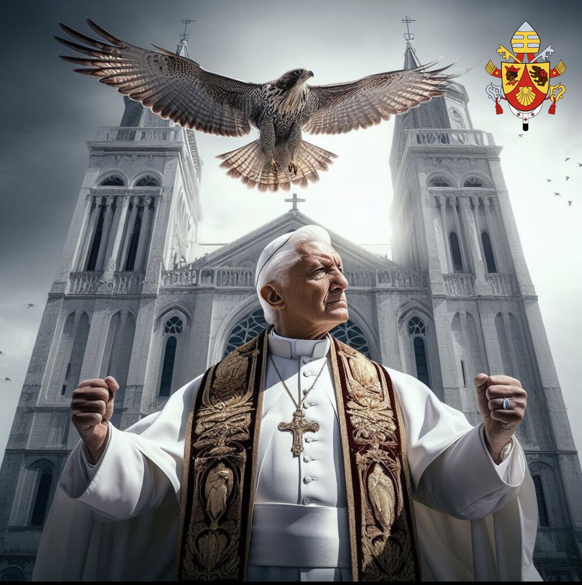 RegnumCroatorum's tweet photo. “We are moving toward a dictatorship of relativism which does not recognise anything as definitive and has as its highest value one’s own ego and one’s own desires. The Church needs to withstand the tides of trends and the latest novelties.”

Benedictus PP.XVI🇻🇦
#RomanCatholic 🙏🏻 https://t.co/0KWEGNAdXk