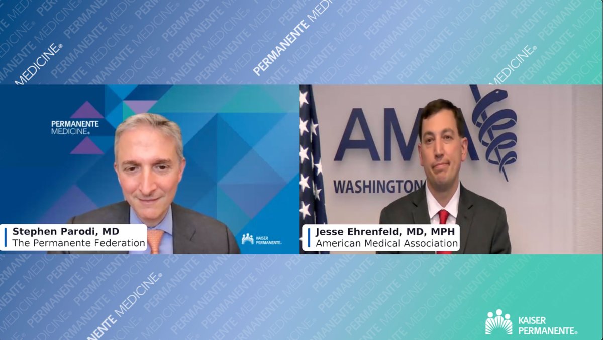 Stephen Parodi, MD (@stephenparodimd) on Twitter photo Medical decisions should be influenced by science, not politics, as <a href="/AmerMedicalAssn/">AMA</a>’s <a href="/DoctorJesseMD/">Jesse Ehrenfeld MD MPH</a> and I recently discussed. <a href="/permanentedocs/">PermanenteDoctors</a>
Watch here: ow.ly/xesZ50PXeYM Medical decisions should be influenced by science, not politics, as <a href="/AmerMedicalAssn/">AMA</a>’s <a href="/DoctorJesseMD/">Jesse Ehrenfeld MD MPH</a> and I recently discussed. <a href="/permanentedocs/">PermanenteDoctors</a>
Watch here: ow.ly/xesZ50PXeYM
