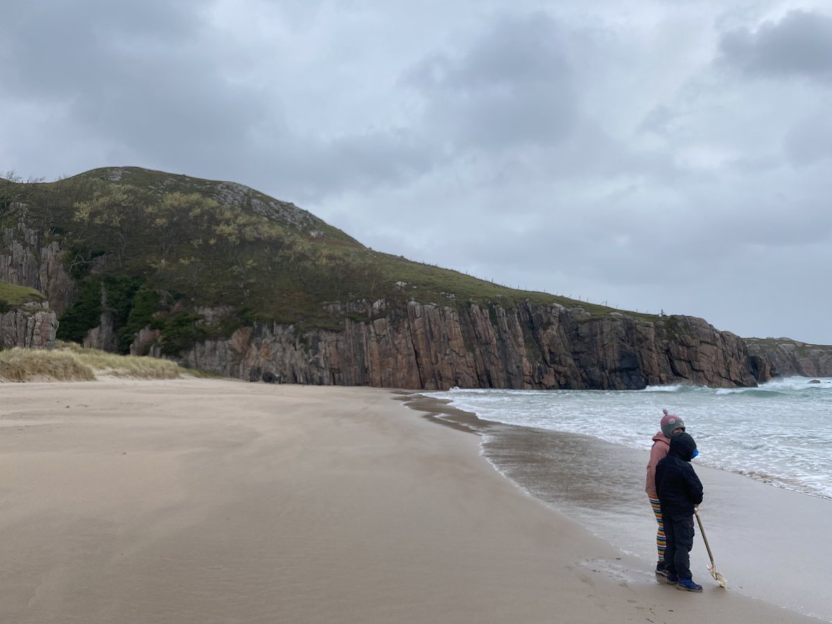 Checked out the #Aspen stand at Ceannabeinne, Durness, today. Viewed from below as the weather was way too stormy to venture out onto the steep exposed slope where the trees are growing out of reach of large herbivores. 😱💨🌊 #PaintingScotlandYellow #AspenTwitter