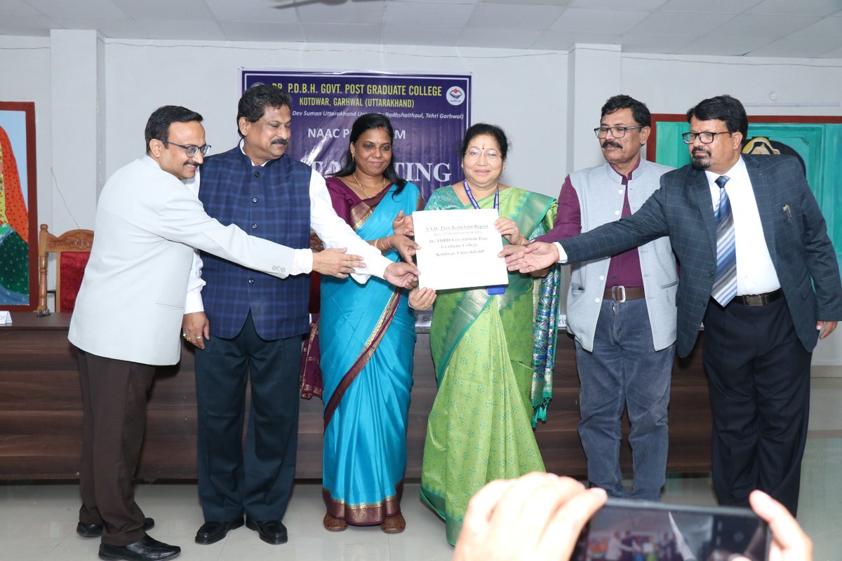GpgcKotdwar's tweet photo. Evaluation by National Assessment And Accreditation Council. 
Chair-Prof. VH Reddy, HBSU, Mumbai.   
Members - 
Prof. Shivani V, 
KSU, Banglore, 
Prof. SK Baral,IGNTU. 
Dir. Rep.-Prof. DS Negi, RM Paithani. 
#NAAC
#InternalQualityAssuranceCell
#DrPDBHimalayanGovtPGCollegeKotdwar https://t.co/sndhJRlCel