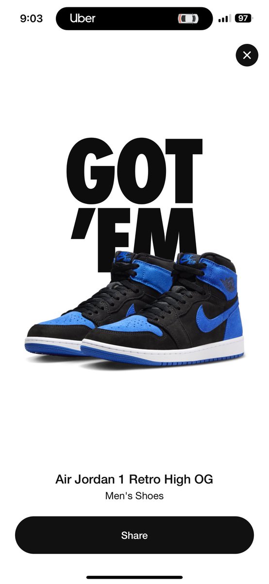 rishabh_uxd's tweet photo. @SOLELINKS @23kartelig Nike did right by me this time 🫡 https://t.co/CSBxUuBkmU