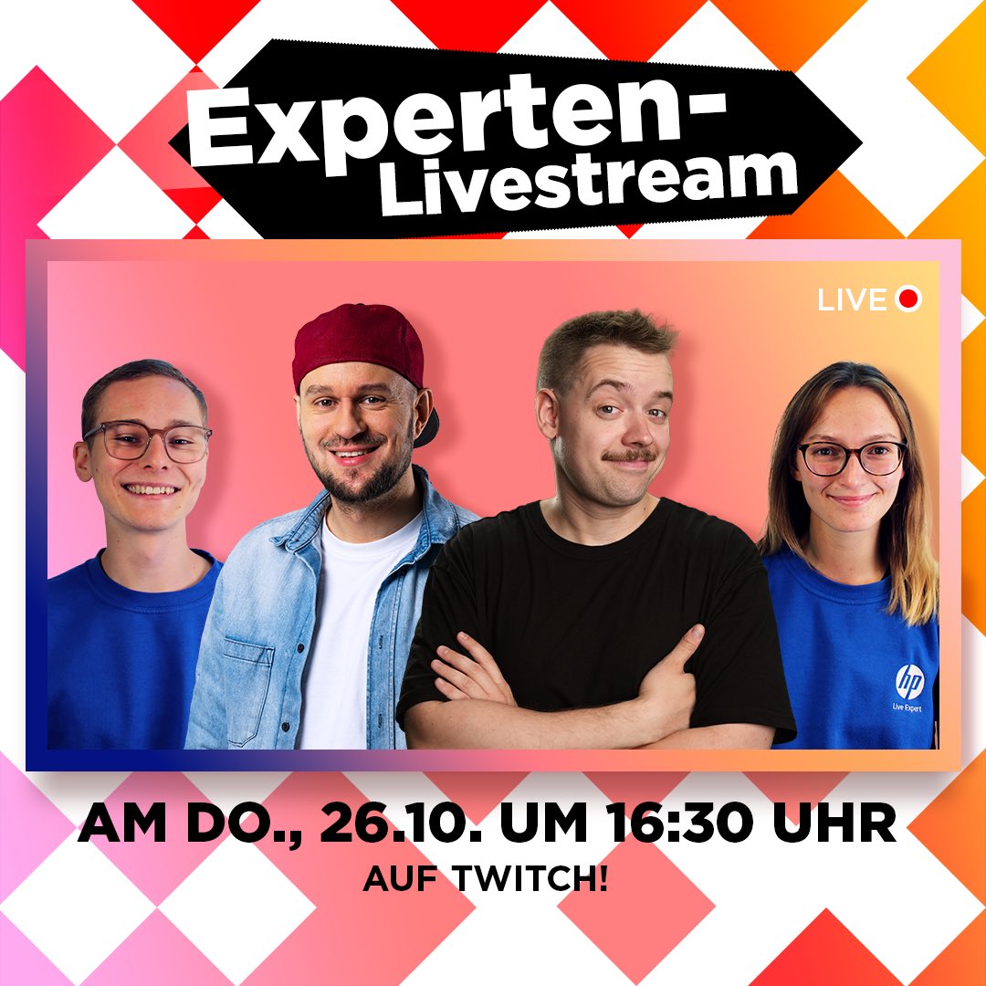 OMENbyHP_de's tweet photo. Ihr habt Fragen zu unseren aktuellen Produkten rund um OMEN, Victus und @HyperXDe?
Dann merkt euch Donnerstag, den 26.10. vor. Ab 16:30 Uhr streamen @derOlliKanal & @aSmoogl zusammen mit unseren @HP Store live Experten auf Twich.
#asktheexpert #OMEN #OMENbyHP #OMENTranscend https://t.co/FjQSmko56y