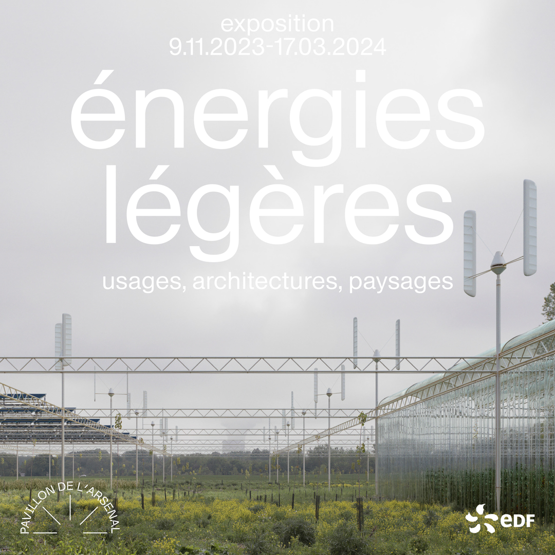 [Inauguration] Énergies Légères. usages, architectures, paysage - mercredi 8 novembre 2023 à 19h au <a href="/PavillonArsenal/">PAVILLON ARSENAL</a> . Exposition sous la direction de <a href="/RaphaelMenard/">menard raphael</a>, architecte, ingénieur, docteur en architecture. En partenariat avec <a href="/EDFofficiel/">EDF</a>
Graphisme © Jad Hussein