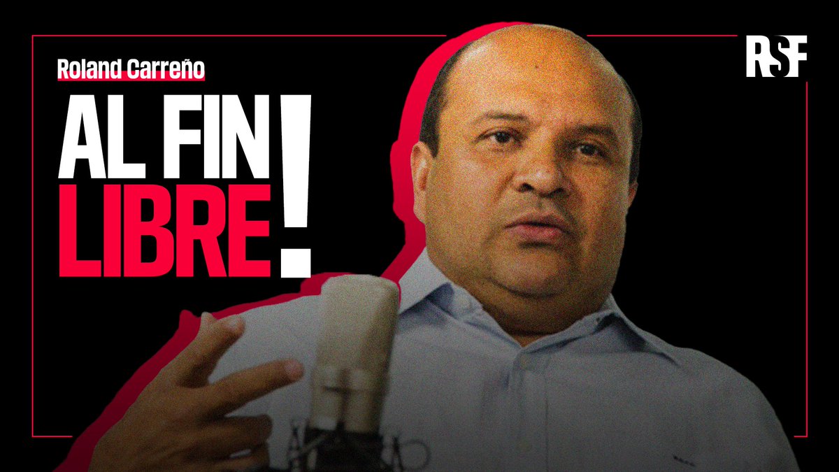 #Venezuela 🇻🇪: RSF celebra la liberación del periodista Roland Carreño tras las negociaciones entre el régimen de Nicolás Maduro y una delegación opositora. Pero nunca debió haber pasado casi 3 años en prisión sin juicio y por cargos falsos.