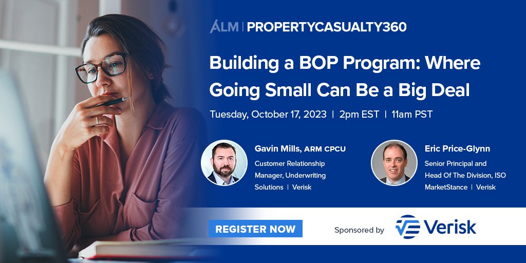 SMPerfetto's tweet image. Save the date: Oct 17 at 2 pm ET | 11 am PT! Join our free webcast on crafting a successful business owner's #insuranceprogram. Discover integrated tools for smart underwriting and pricing. vrsk.co/3S2GjZZ.  #Insurance #BusinessOwners