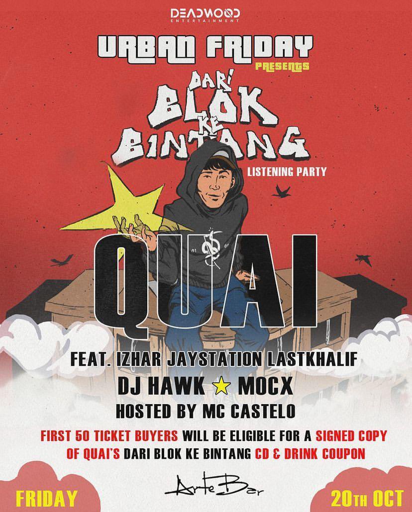 othersideofnara's tweet photo. Quai (@Itsquai) is coming to Artebar this Friday!!
~ Quai’s CD (with his sign) is available for purchase for only rm50 inc free entry & a drink 🥃
~ Guestlists are available up until 12am
~ 4 girls can get 1 free bottle 🍾
Hmu for more info ❤️🔥
#DBKB https://t.co/8jdjWpM9ym