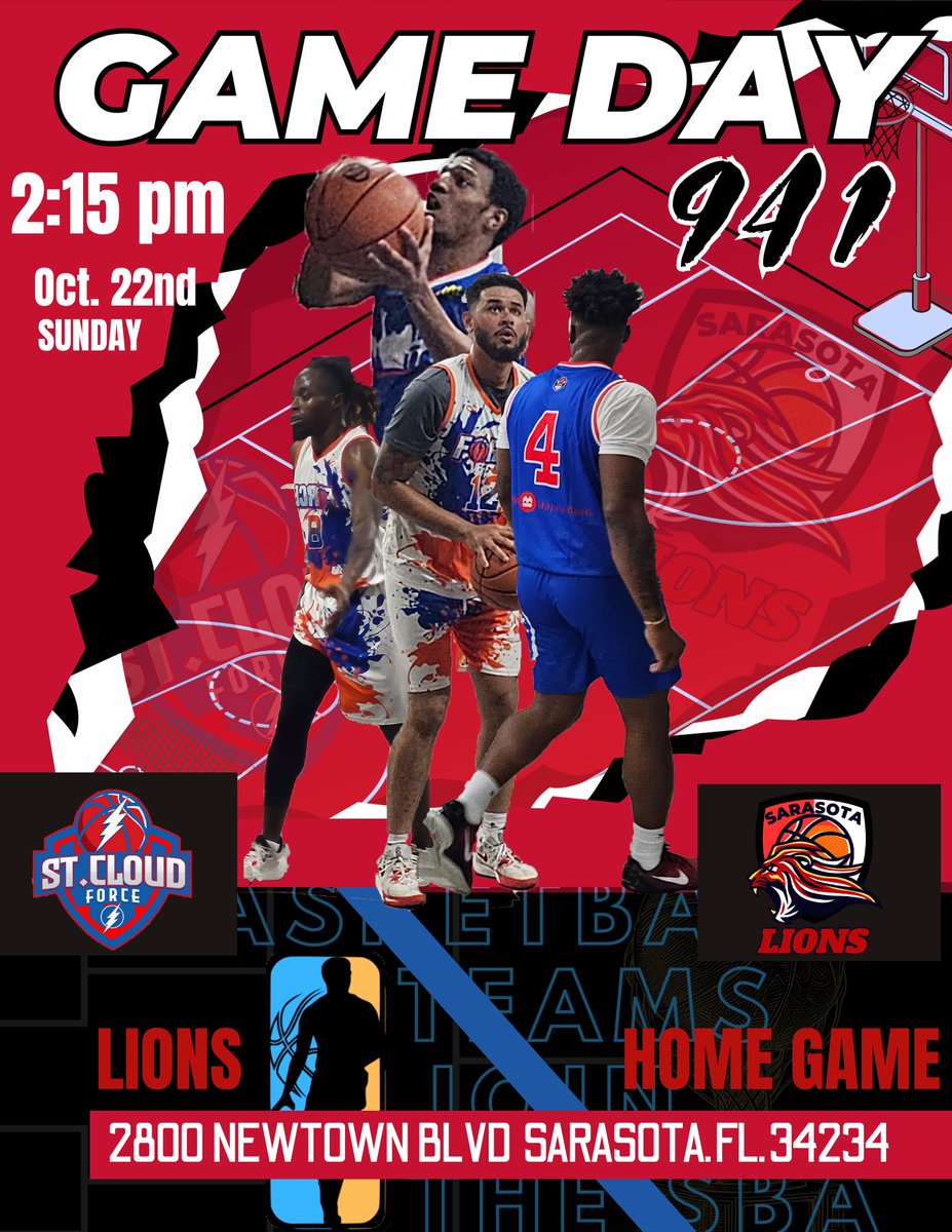 gclionsofficial's tweet photo. This Sunday
Lions home game 🏀 
2:15 pm tip-off 
There will be fan fun games and raffle give aways
Food and concessions on site!!!!!!
@mysuncoast 
#basketball #basketball🏀 #game #gameday #basketballgame #sarasota #sarasota_florida #sarasota_fl #sarasotaflorida #manateecounty https://t.co/sGb9NqujFE