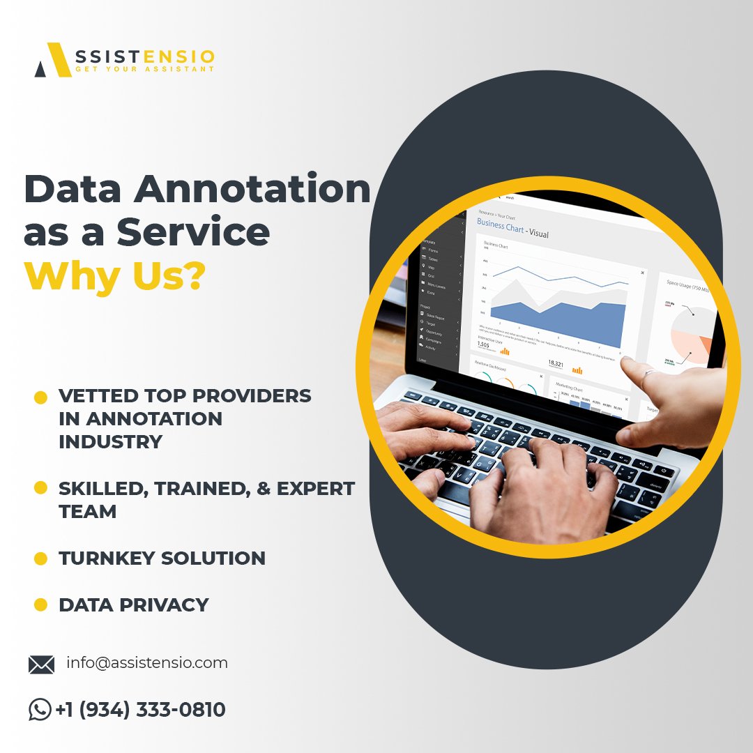 Looking for efficient data annotation services? Look no further. We provide a seamless solution for your annotation needs.
Experience the ease of data annotation with #Assistensio.
WhatsApp us now at: +1 (934) 333‑0810

#dataannotation #dataannotationservices #TextAnnotation