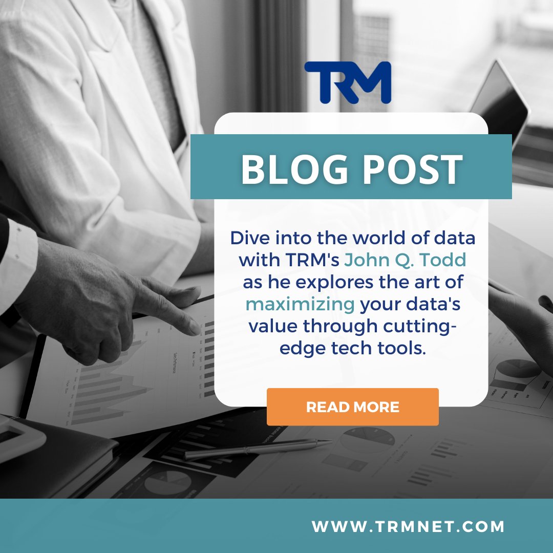TRM_maximo's tweet image. Dive into the data-driven world with TRM&apos;s expert, John Q. Todd. Discover how to make sense of the #data flood and maximize its value using cutting-edge #techtools. 

Ready to #optimizeyourdata? Click the link! bit.ly/3FmhTDd

#TRMMaximo #EAM #SaaS