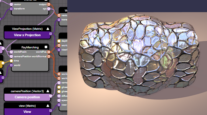 babylonjs's tweet photo. Check out this #awesome blog post on how to use node materials to implement ray marching in Babylon.js!

https://t.co/yWgaubc9Hj

#gamedev #indiedev #webdevelopment #3D #webgl #GameDevelopers #webdeveloper #graphics #raymarching https://t.co/SLbLo5jTxt