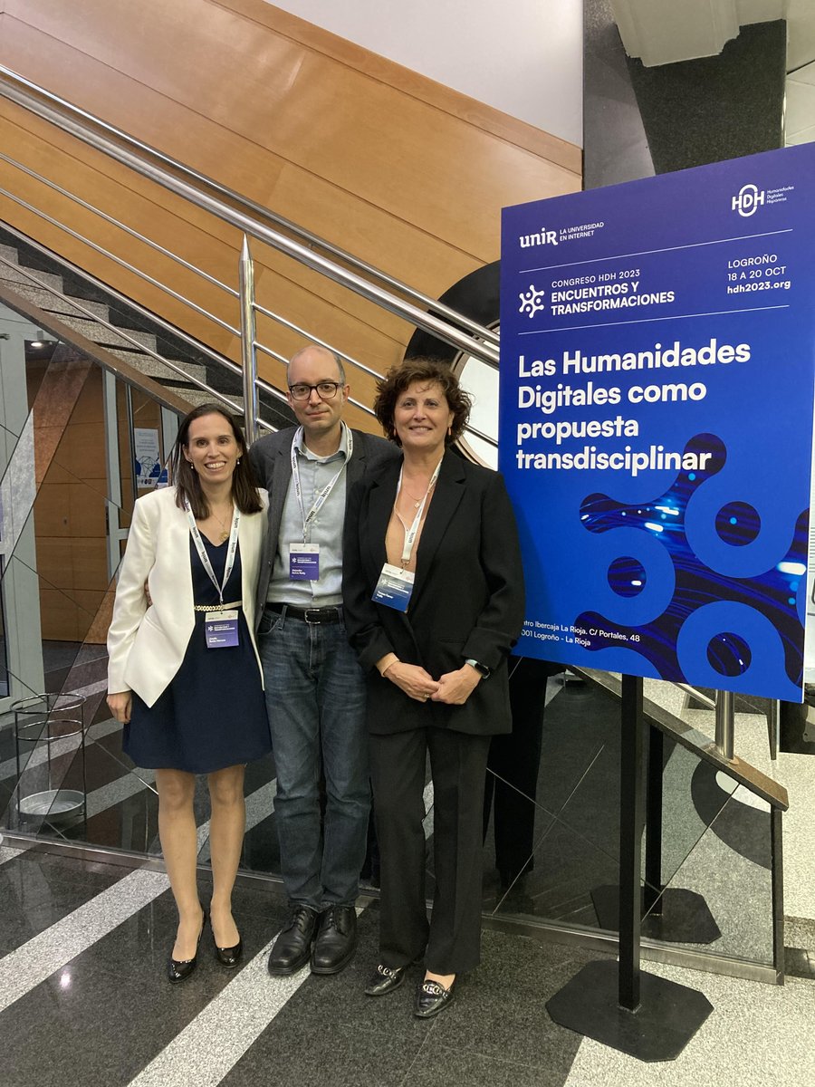 Miembros de <a href="/asodat2023/">ASODAT</a> participan estos días en el congreso de <a href="/CongresoHDH2023/">VI Congreso Humanidades Digitales Hispánicas 2023</a>: Josefa Badía, <a href="/GarciaReidy/">Alejandro García Reidy</a> y Teresa Ferrer.