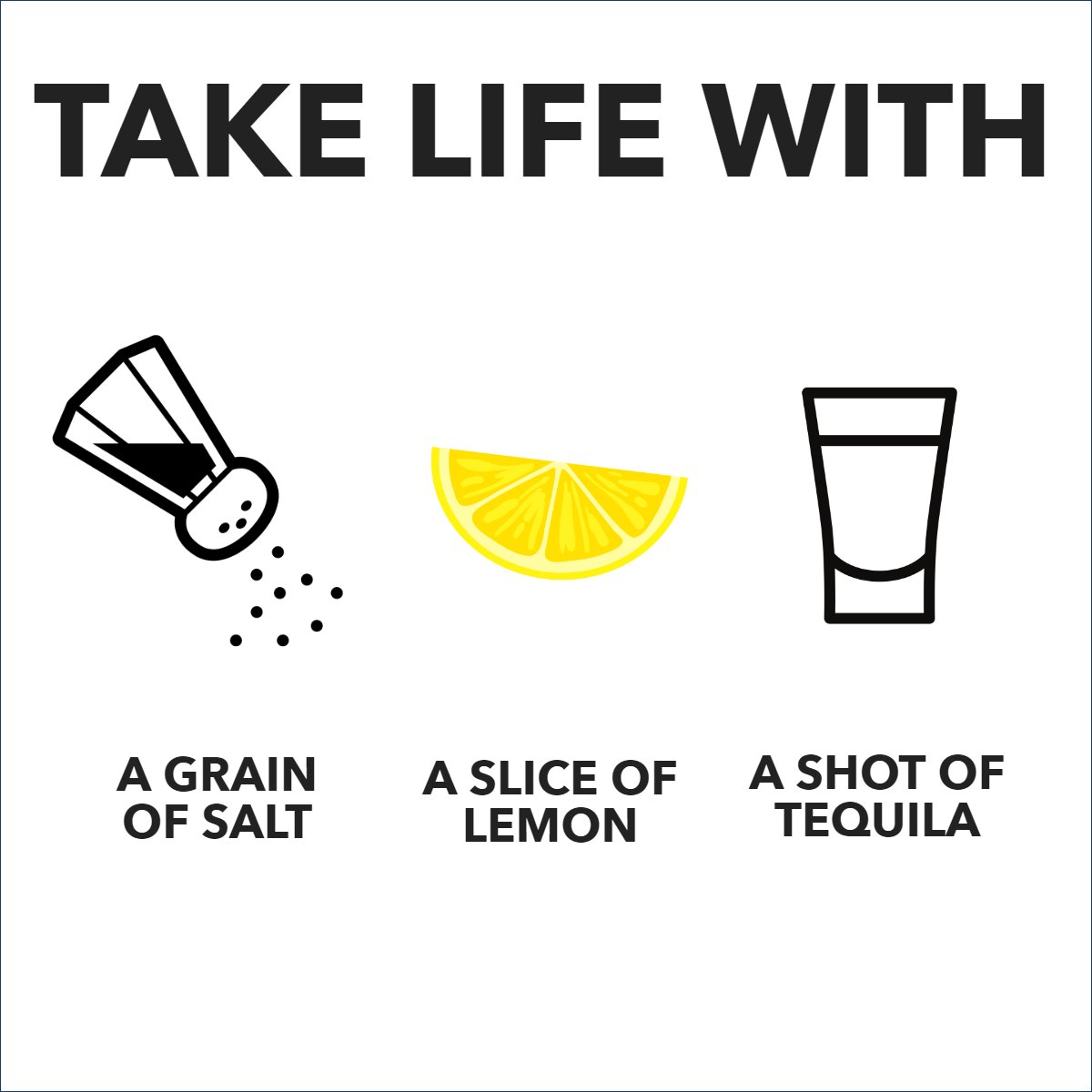 Take life with a grain of salt, a slice of lemon and a shot of tequila... 🧂🍋🥃

#lifeisbetteratthebeach #tequilashots #makelifebetter #lemonslice #tequilashot #positive #positivethinking