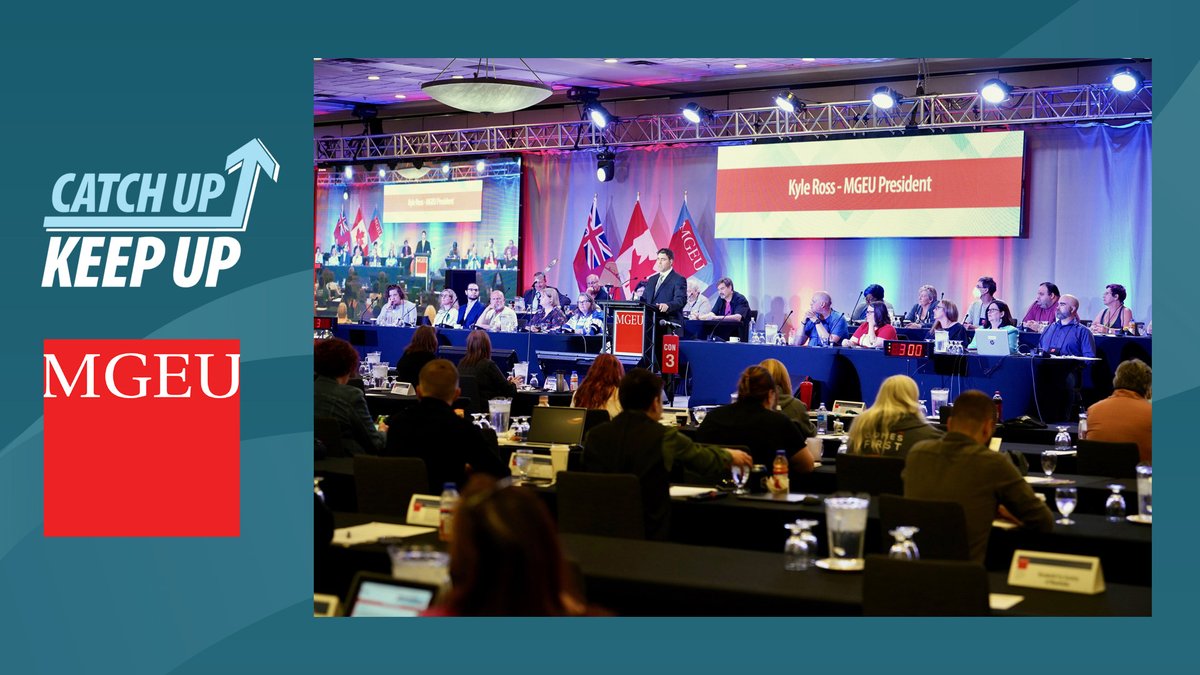 MGEUnion's tweet photo. MGEU Convention 2023 is almost here with proceedings getting underway tonight at 7pm CST.
Provincial Table Officer elections will be held on Sat. Oct. 21.
📺Watch the live-stream at https://t.co/do1icyBavp
#CatchUp_KeepUp #MGEUConvention2023 https://t.co/ihT3lpqJXe