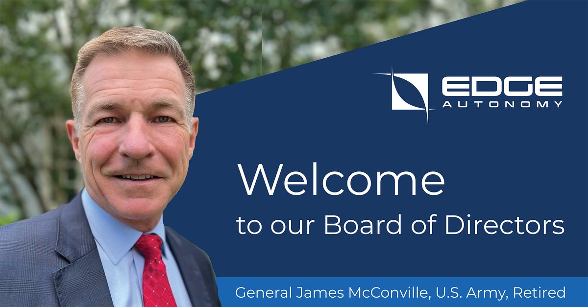 We’re excited to welcome General James C. McConville, U.S. Army, Retired, to our Board of Directors! bit.ly/3PZYZHj

#BOD #growth