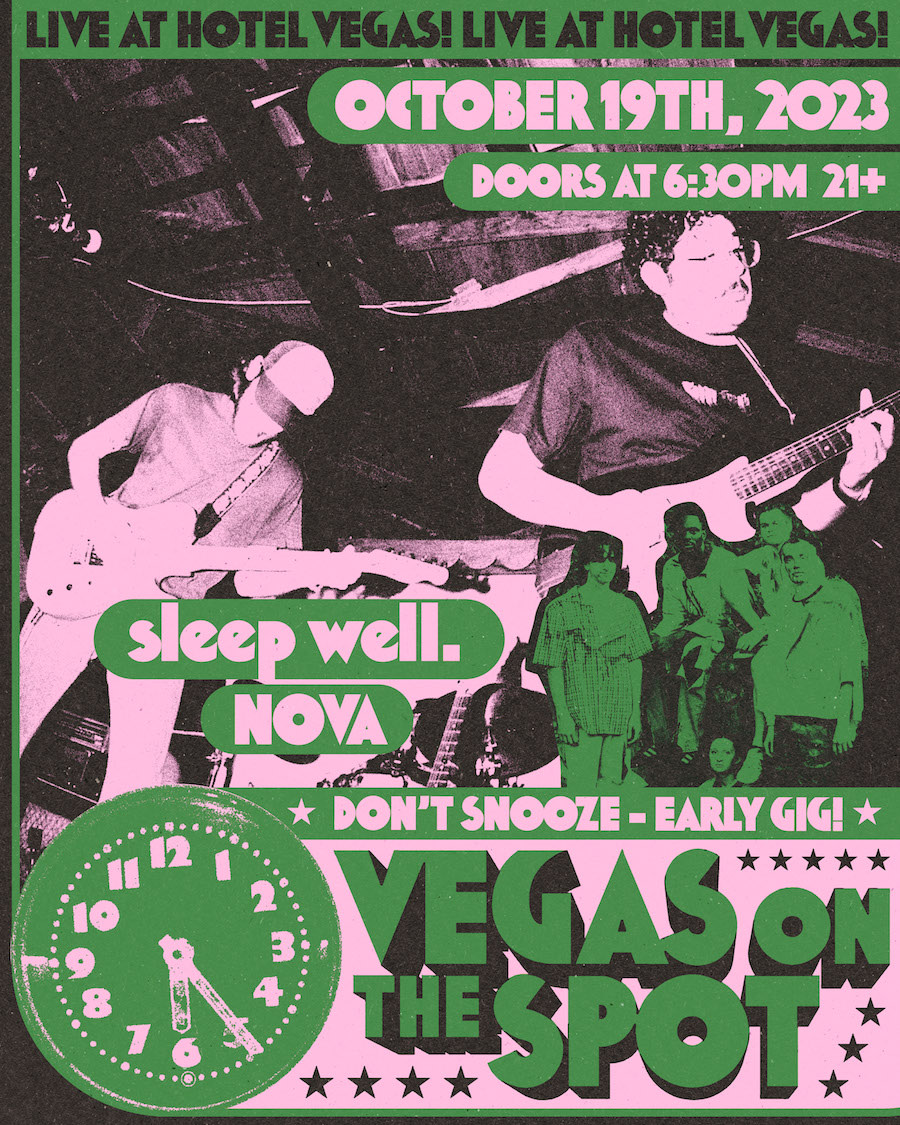 HotelVegasATX's tweet photo. โผ TONIGHT โผ
๐ VEGAS ON THE SPOT ๐
Doors at 6:30p
7:15p - nova
8p - sleep well.
@BookingGals Presents:
9:30p - Mockjaw
10:15p - Tombus
11p - Zach Kursman
12a - @TC_Superstar
๐ซ: https://t.co/gdfoLsiEq5
๐ฎ Clandestino opens at 6p
๐ #LeftEyeCollective 8p-12a https://t.co/gqwKK7CjyS