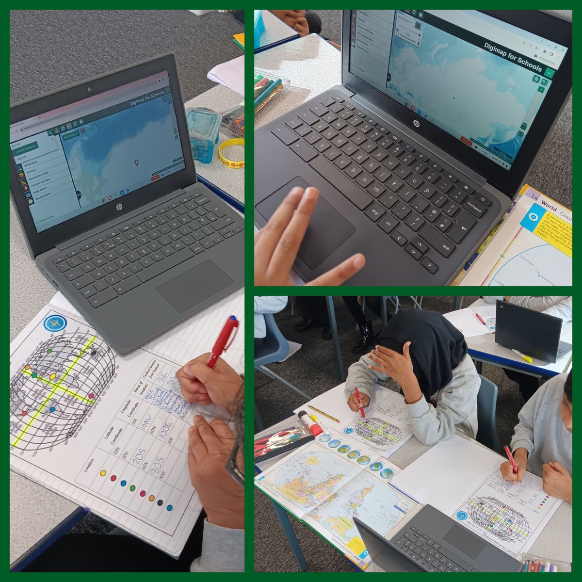WarleyRoadPri's tweet image. A very busy afternoon being geographers. Year 6 have been using @digmapsforschools to locate places using lines of longitude and latitude.🗺🌏📍

@ImpactMAT
#digimaps
#Geography
#mapskills