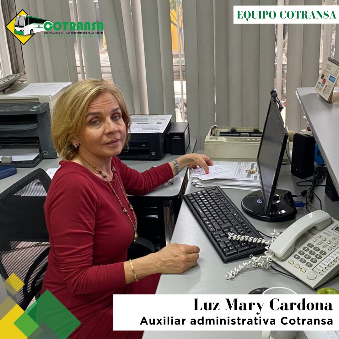 EQUIPO COTRANSA
Auxiliar administrativa Cotransa - Luz Mary Cardona