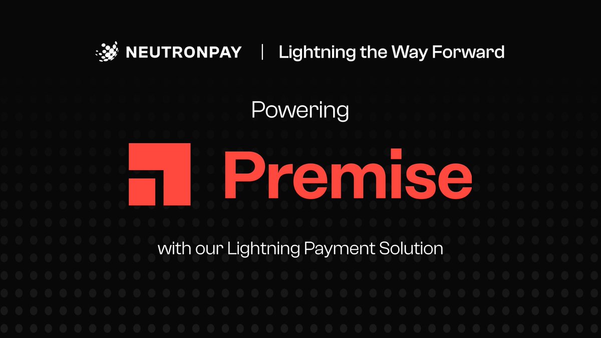 🎉Big News!🎉

Neutronpay is thrilled to unveil our strategic partnership with Premise, enabling their global users ease of transacting in Bitcoin through our Lightning payment solution. 

Stay on the lookout for exclusive insights and developments straight from our partners at