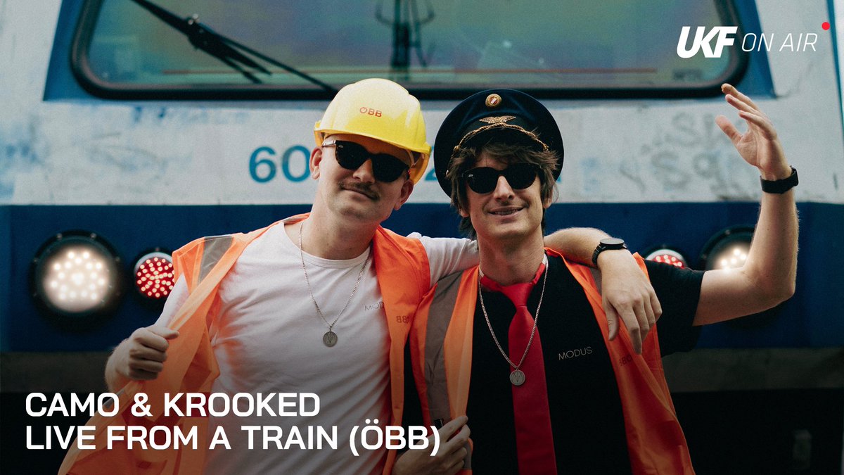 🚨 TONIGHT 🚨 @CamoKrooked are taking UKF On Air on a journey aboard the Austrian Federal Railway (@unsereOEBB) 🚂 Tune in from 7PM BST: listen.ukf.com/camokrooked-on…