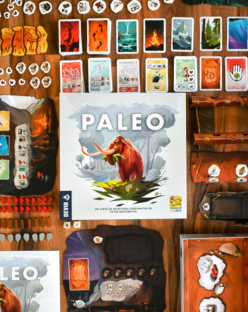 DevirArgentina's tweet photo. De las #reposiciones más esperadas tenemos: Paleo💙🐗 Un juego cooperativo ambientado en la edad de piedra. En Paleo deberás colaborar estrechamente con tus compañeros para tomar decisiones cruciales sobre las tareas a emprender y los destinos a explorar 🪨🌿🔥 #juegosdemesa https://t.co/JyNzfEbM03