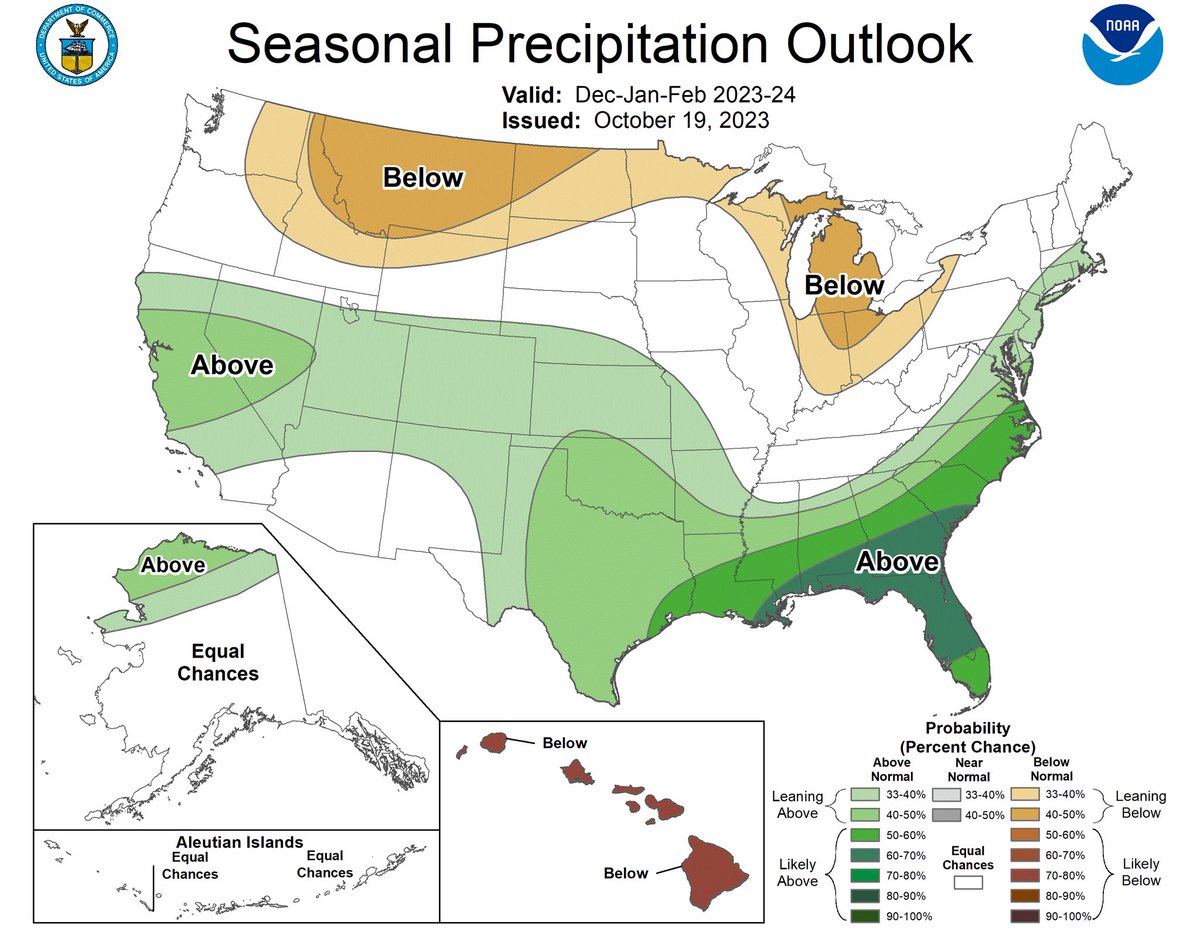 Winter Outlook just released from @NOAA favors a wetter than average winter ahead for the Bay Area #ElNiño